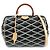 Louis Vuitton Malletage Doc PM Lamb Skin 2Way Bag Noir White M50002