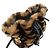 FENDI Zucca Mon Tresor Mouton Leather 2Way Hand Bag Brown Black 8BS010 - vista 8