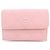 Autre Marque CHANEL COCO Mark Wild Stitch Calf Skin Tri-Fold Compact Wallet Pink