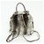 Zaino FENDI Zucca in eco-pelliccia di visone e camoscio Grigio - vista 2