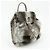 Zaino FENDI Zucca in eco-pelliccia di visone e camoscio Grigio - vista 4