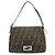 FENDI Mamma Baguette Borsa a tracolla in tela Zucca e pelle Marrone 26325