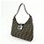 FENDI Borsa a spalla e borsa a mano in pelle e tela Zucca Nero e Marrone 26569 - vista 3