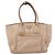 Borsa Tote e Borsa a Tracolla in Pelle PRADA con Logo Triangolare Rosa Beige