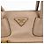 Borsa Tote e Borsa a Tracolla in Pelle PRADA con Logo Triangolare Rosa Beige - vista 17