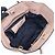 Borsa Tote e Borsa a Tracolla in Pelle PRADA con Logo Triangolare Rosa Beige - vista 19