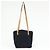 Hermès HERMES Amedaba Cabas de Poche Borsa Tote in Tela di Cotone e Pelle Nera - vista 2