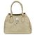 Borsa a mano Christian Dior Romantic Trotter in PVC e pelle Beige
