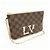 Louis Vuitton Damier Ebene Pochette Double Zip Rose Ballerine N60254 - vista 4