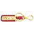 Charm per borsa e portachiavi in pelle e metallo con logo PRADA Pink Gold