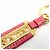 Charm per borsa e portachiavi in pelle e metallo con logo PRADA Pink Gold - vista 10