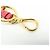 Charm per borsa e portachiavi in pelle e metallo con logo PRADA Pink Gold - vista 3