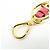 Charm per borsa e portachiavi in pelle e metallo con logo PRADA Pink Gold - vista 4