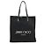 Borsa a tracolla e tote in pelle e tela logo JIMMY CHOO Nero
