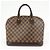 Borsa a mano Louis Vuitton Damier Canvas Leather Alma PM Brown N51131 - vista 2