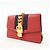 GUCCI Sylvie Sherry Mini Borsa a Tracolla in Pelle con Catena Rosso e Blu Navy 494646 - vista 3