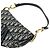 Borsa a tracolla Christian Dior Saddle in tela jacquard Oblique e pelle Navy - vista 4