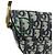 Borsa a tracolla Christian Dior Saddle in tela jacquard Oblique e pelle Navy - vista 8