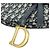Borsa a tracolla Christian Dior Saddle in tela jacquard Oblique e pelle Navy - vista 9