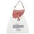 Borsa a tracolla Christian Dior CD Logo Saddle Bag in pelle, Borsa a mano Rosa - vista 12