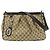 GUCCI Sukey Interlocking G GG Canvas Leather Shoulder Bag Brown 296834