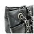Borsa a tracolla con catena CHANEL COCO Mark in pelle caviale nera e argento - vista 16