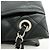 Borsa a tracolla con catena CHANEL COCO Mark in pelle caviale nera e argento - vista 8