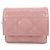 Cartera compacta Christian Dior Cannage Lady Dior de piel charol Rosa
