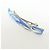 Hermès HERMES Eclipse GM Accessorio per capelli molletta in seta 100% e metallo Blu - vista 3