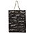 CHANEL COCO Mark Flat Shopper Shopper-Tasche aus Canvas und Leder mit Kette Schwarz Weiß