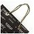 CHANEL COCO Mark Flat Shopper Shopper-Tasche aus Canvas und Leder mit Kette Schwarz Weiß - Ansicht 6