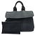 Hermès Borsa a mano HERMES Toile Chevron Valparaiso PM Tote Bag Nero