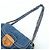 PRADA Bolsa de Ombro em Couro Denim com Aba Frontal Blue Camel BR4659 - vista 6