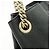 GUCCI SOHO Borsa a tracolla in pelle con catena Interlocking G Nera 308982 - vista 10
