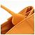 Borsa Tote PRADA Canapa Triangle Logo Canvas Arancione 1BG642 - vista 9