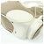 Borsa a spalla PRADA in nylon jacquard con logo triangolare e pelle Beige Ivory - vista 12