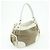 Borsa a spalla PRADA in nylon jacquard con logo triangolare e pelle Beige Ivory - vista 4