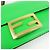 Borsa a spalla Fendi Flat Baguette in pelle Verde Marrone 8BS039 - vista 14