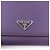 Portafoglio lungo PRADA in nylon e pelle Saffiano con logo triangolare Viola M608 - vista 11