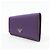 Portafoglio lungo PRADA in nylon e pelle Saffiano con logo triangolare Viola M608 - vista 3