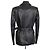Abrigo de cuero negro Chloé - vista 4