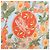Hermès Carre 90 "Axis Mundi" Plissé Seidentuch in Orange - Ansicht 16