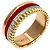 Anello Boucheron Quatre Small in ceramica rossa e diamanti - vista 2