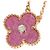 Collana Van Cleef & Arpels Alhambra in rodonite e diamanti - vista 4