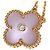 Collana Van Cleef & Arpels Alhambra in madreperla rosa e diamanti - vista 4