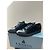 Lanvin Sneakers basse DBB1 in pelle e camoscio nero - vista 3
