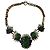 Collier Anton Heunis en malachite et lapis-lazuli plaqué or