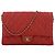 Chanel Borsa a tracolla e clutch Timeless Flap in pelle trapuntata Red Coral