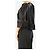 By Malene Birger Schwarzer Satin-Poncho mit Quasten - Größe OS - Ansicht 3