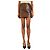 Miu Miu Minifalda de cuero marrón - talla UK 6